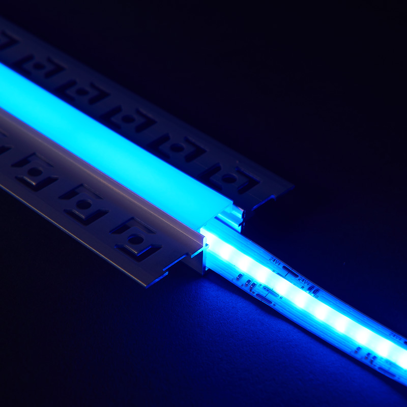 1 Meters Trimless Plaster-In Aluminium LED Profile