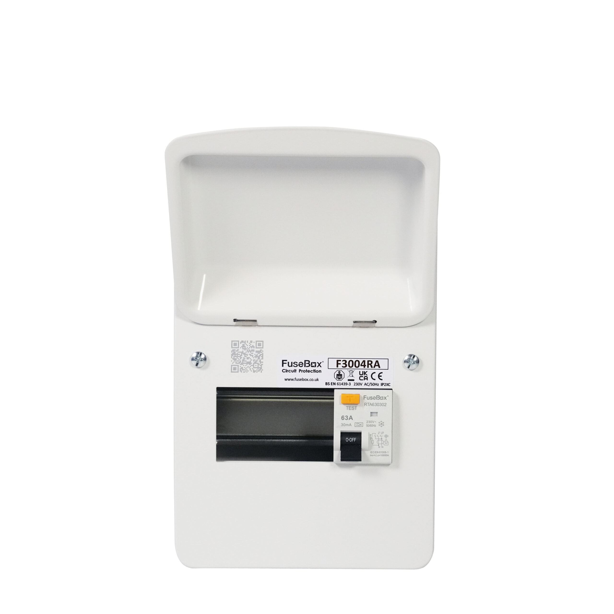 FuseBox F3004RA 4 Way 63A Type A RCD Consumer Unit