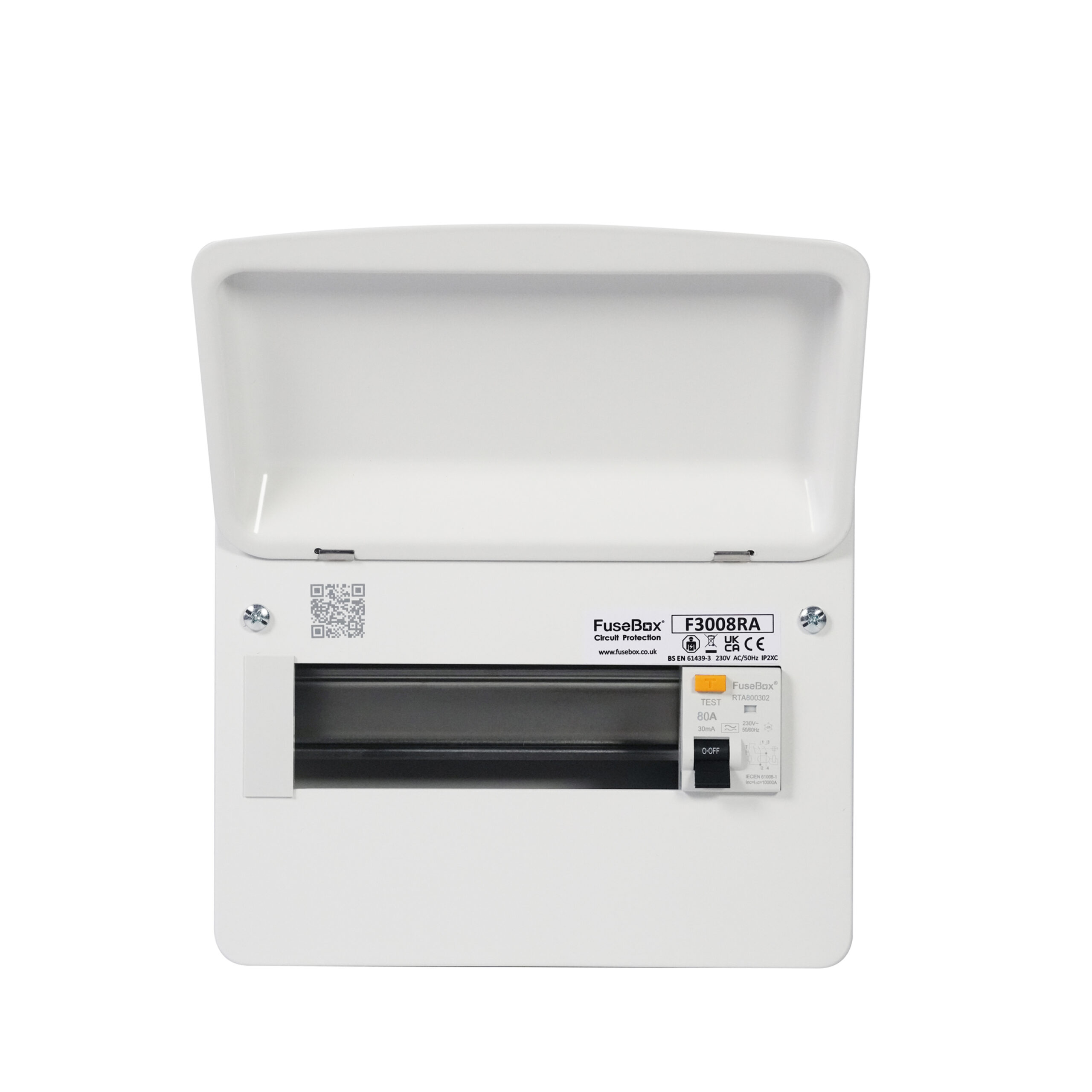 FuseBox F3008RA 8 Way 80A Type A RCD Consumer Unit