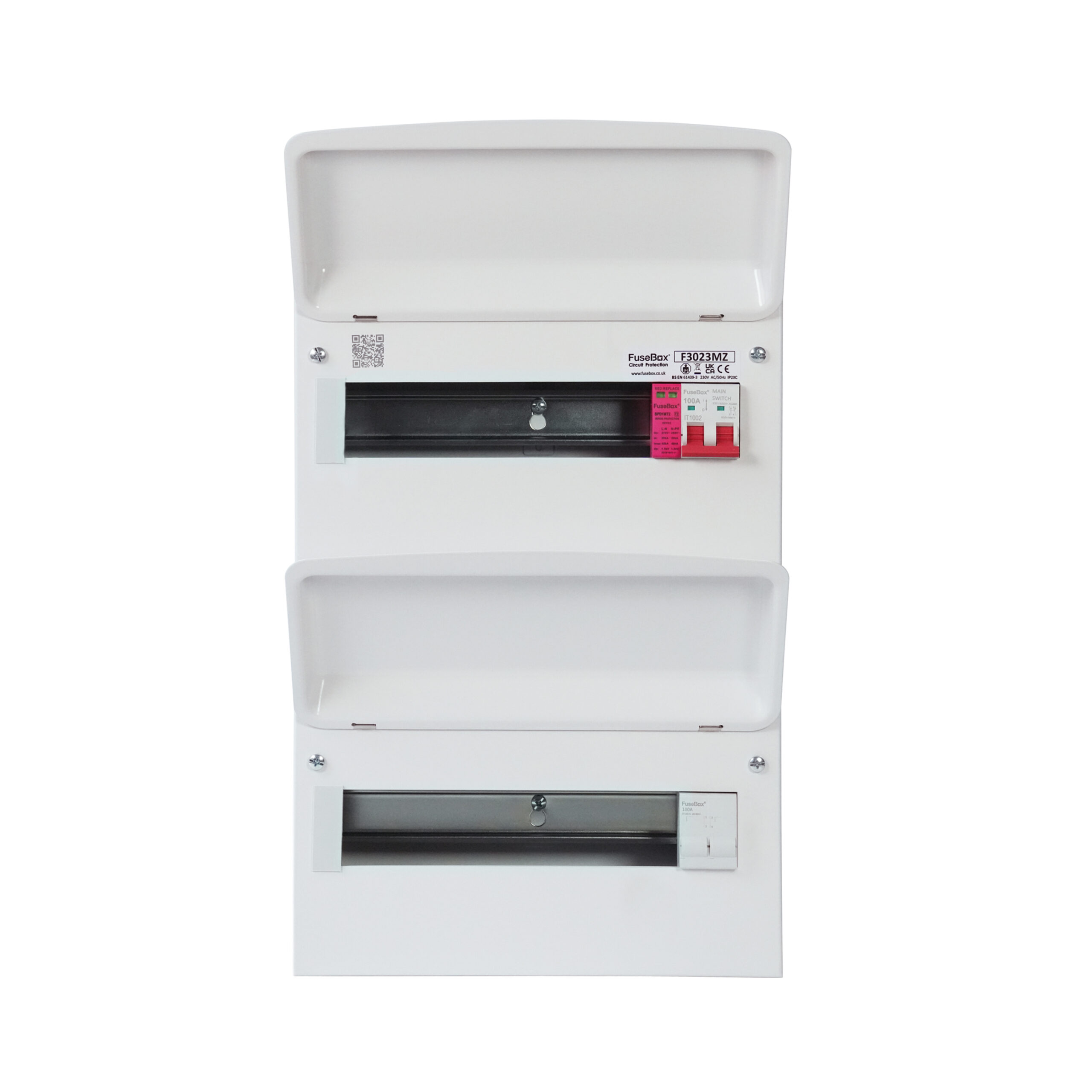 Fusebox F3023MZ 23 Way (11/12 double bank) 100A Main Switch Consumer Unit With SPD