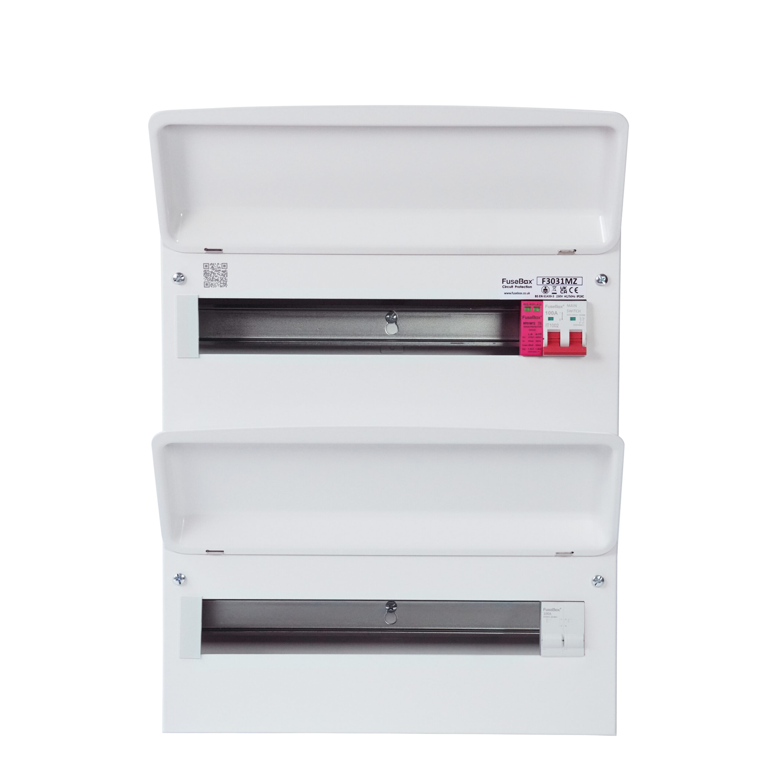Fusebox F3031MZ 31 Way (15/16 double bank) 100A Main Switch Consumer Unit With SPD