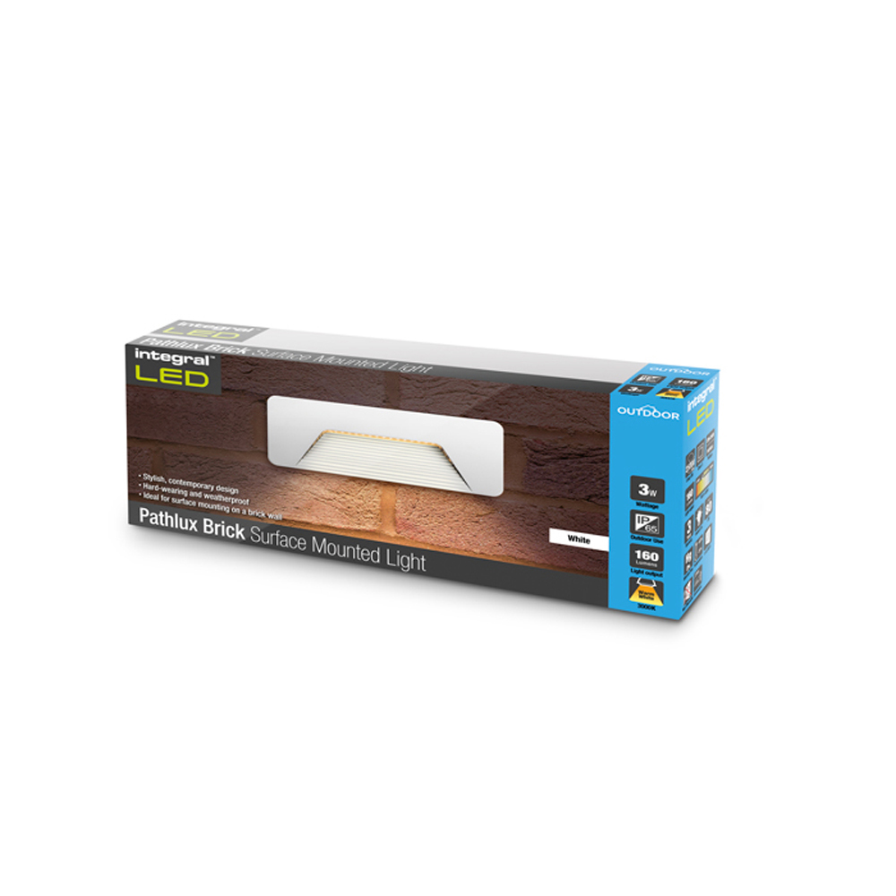Integral LED Outdoor PathLux Brick 3W - White