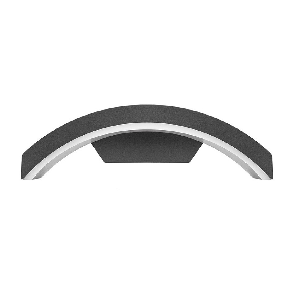 Integral LED Outdoor Curve Wall Light 7.5W Dark Grey - Warm White