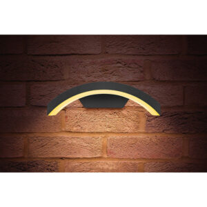 Integral LED Outdoor Curve Wall Light 7.5W Dark Grey - Warm White