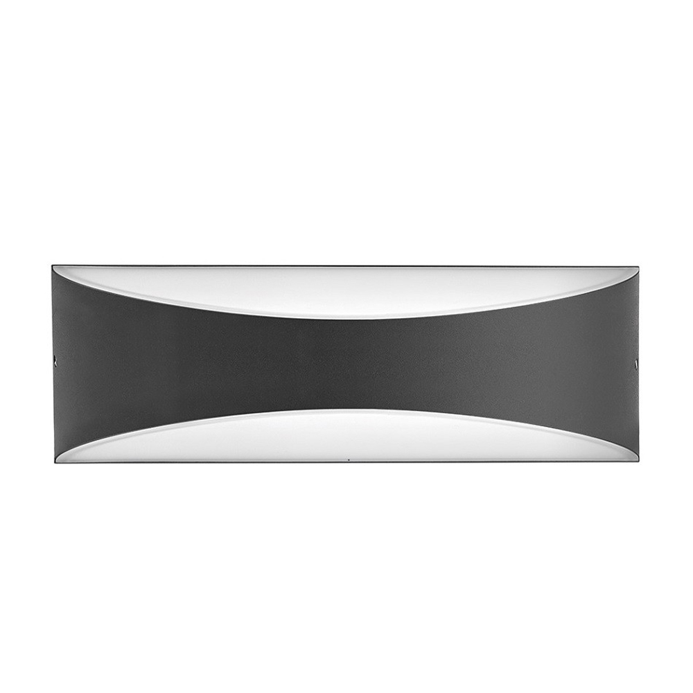 Integral LED Outdoor Wave Wall Light 7W: Dark Grey - Warm White