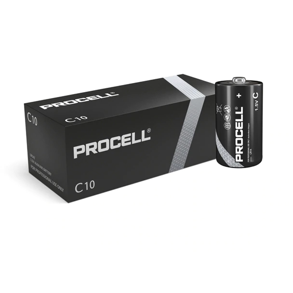 Duracell Procell Alkaline C Cell Batteries (Box Of 10)