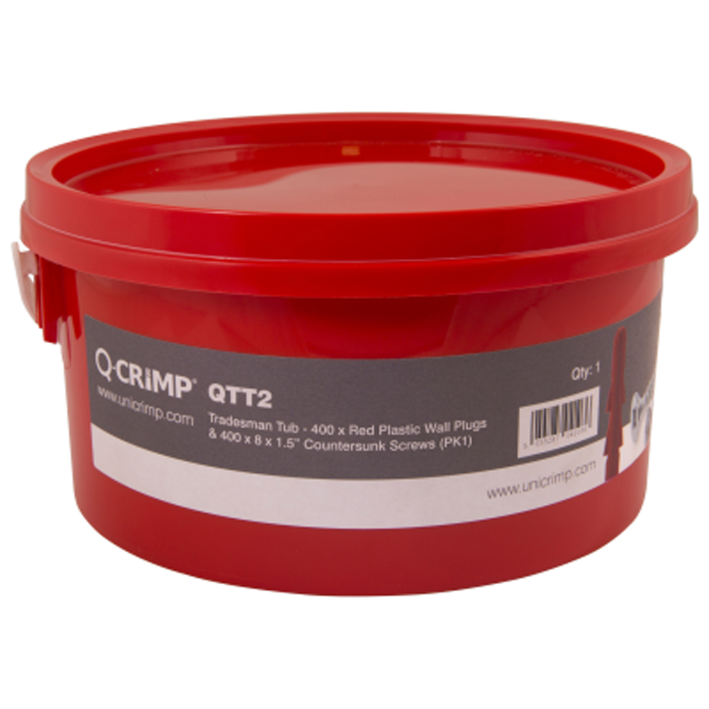 Trade Tub Red Plugs & Screws 400 8X1&1/2