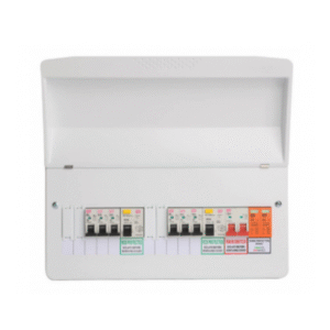 Fusebox F210PMXA 18 Module 10 Way Populated + 100A Switch, 2x80A Type A 30mA RCD & T2 SPD & 6xMCB's