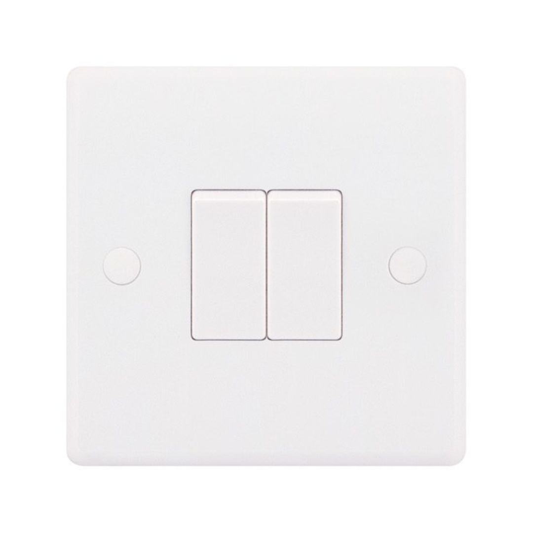 Selectric Smooth 2 Gang 10A 2 Way Switch