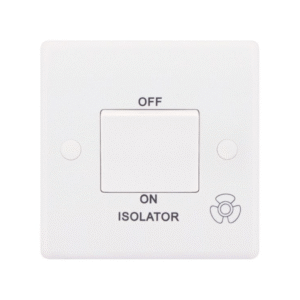 Selectric Smooth Fan Isolator Switch - 1 Gang 10A 3 Pole
