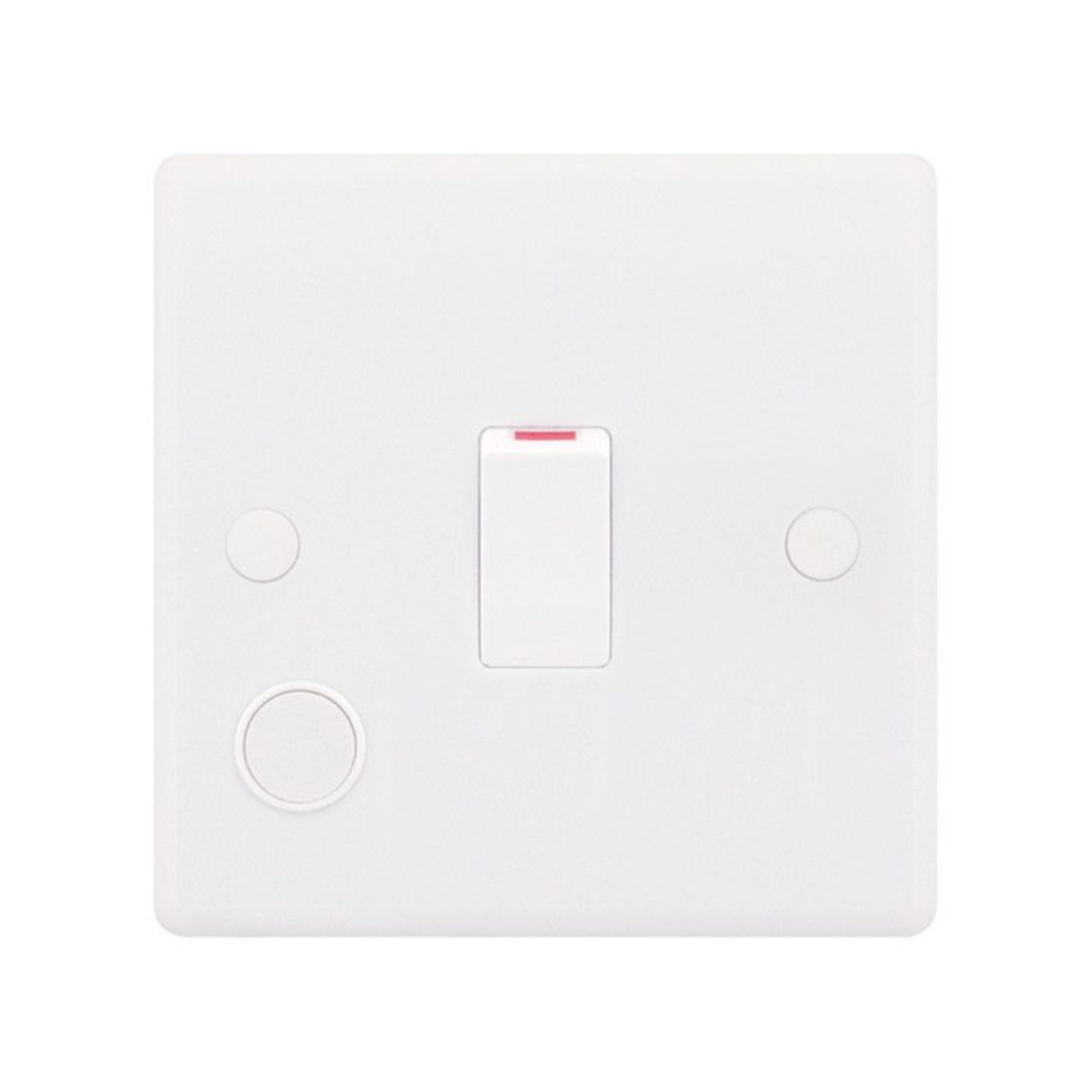 Selectric Smooth 1 Gang 20A DP Switch with Flex Outlet
