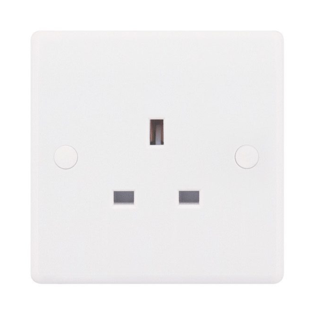 Selectric Smooth 1 Gang 13A Unswitched Socket