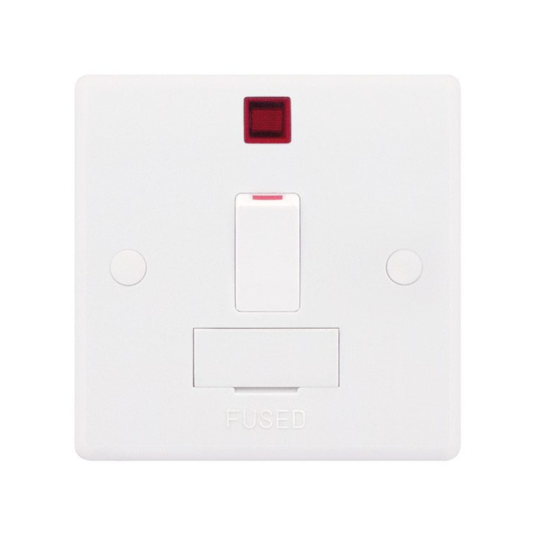 Selectric Smooth 13A DP Switched Fused Connection Unit with Neon