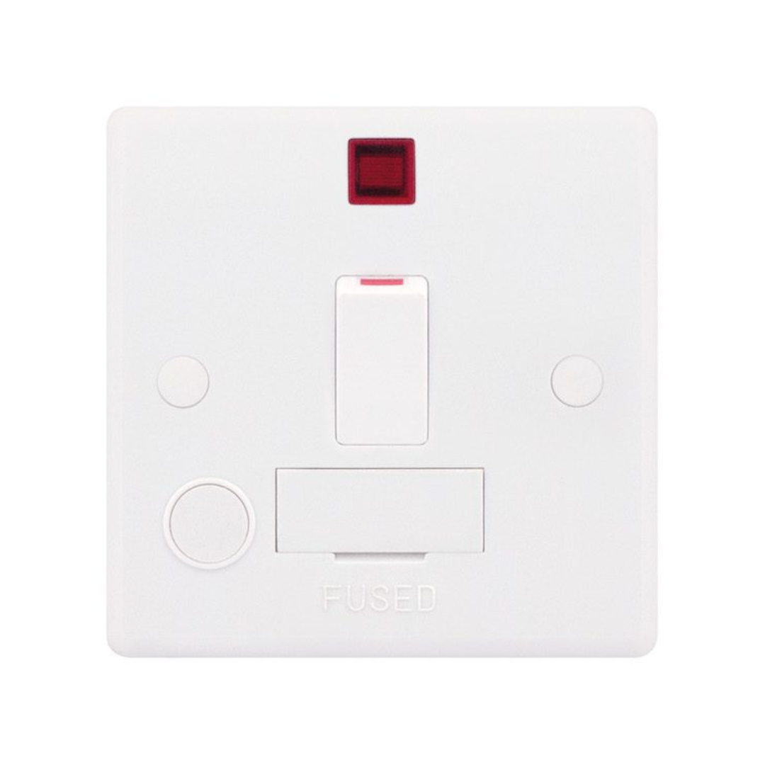 Selectric Smooth 13A DP Switched Fused Connection Unit with Flex Outlet and Neon