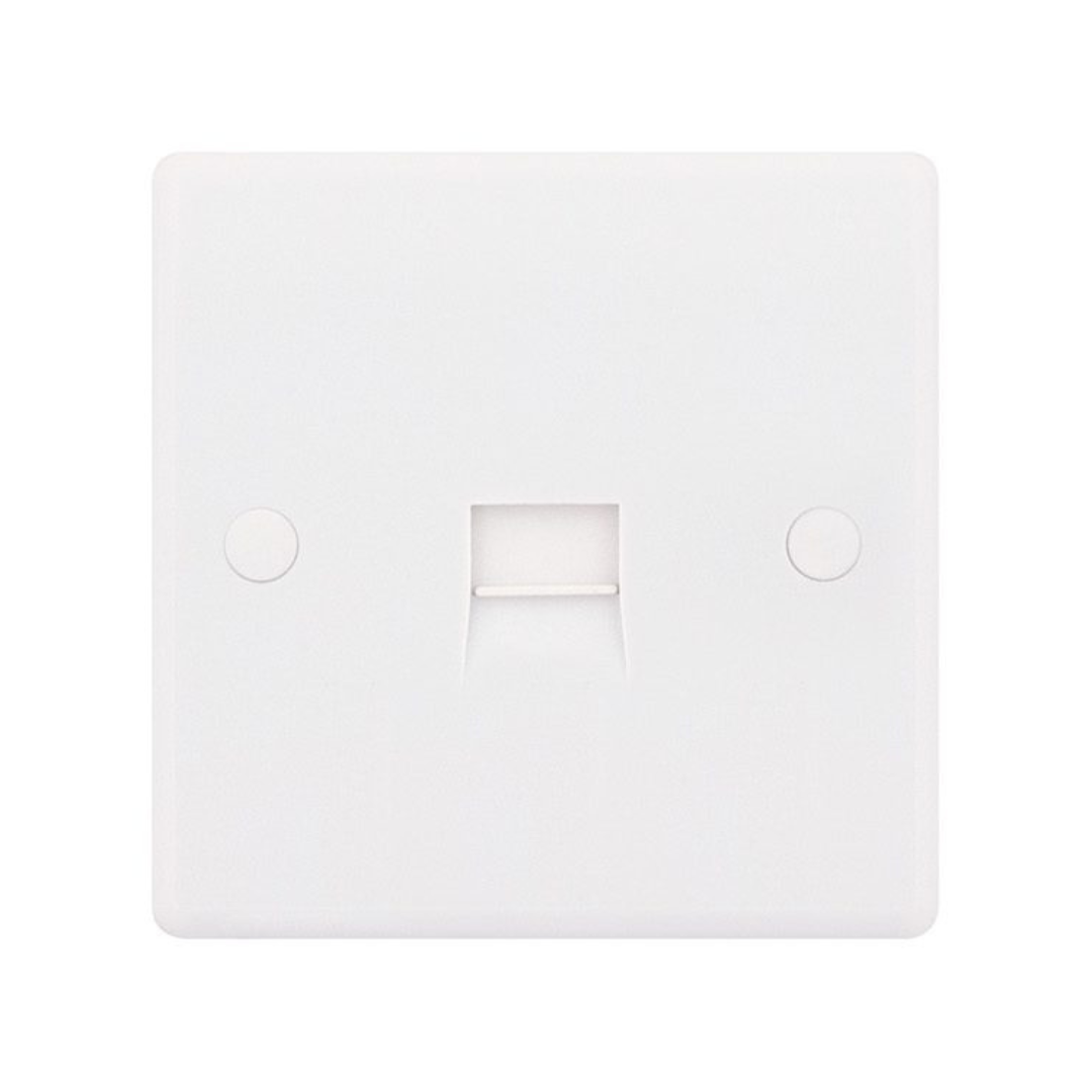 Selectric Smooth 1 Gang Telephone Master Socket