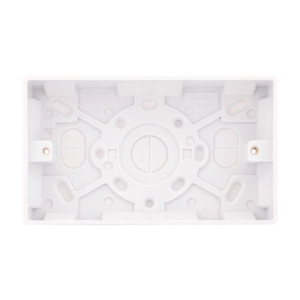 Selectric Smooth 2 Gang 47mm Surface Pattress Box
