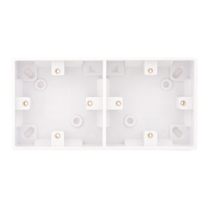Selectric Smooth Dual 1 Gang 25mm Surface Pattress Box