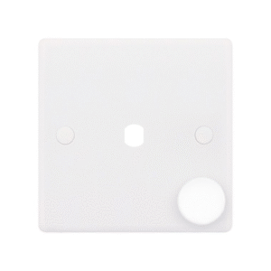 Selectric Smooth 1 Gang Single Aperture Dimmer Plate with Matching Knob