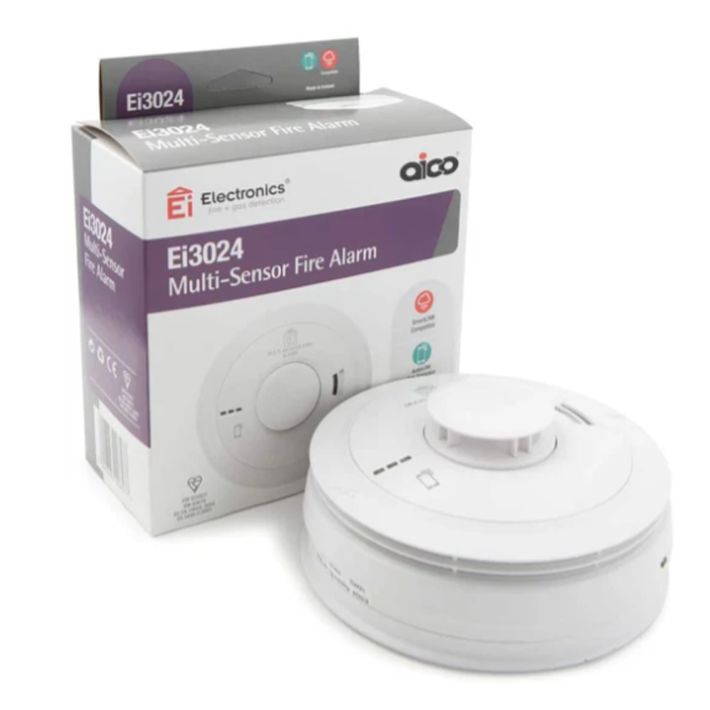 Aico Ei3024 Optical and Heat Interlinked with Rechargeable Lithium Battery Backup