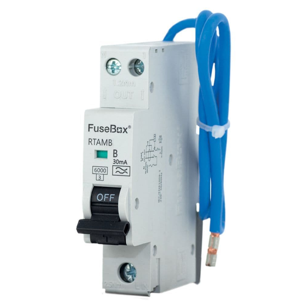 FuseBox RTAMB16BD 16Amp Bi-Directional RCBO B Curve 30mA 6kA TYPE A