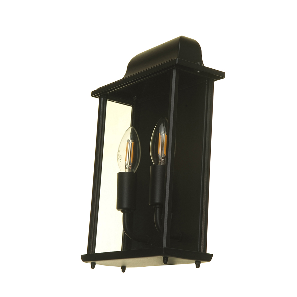 HOLLY IP44 E14 WALL LIGHT IN BLACK