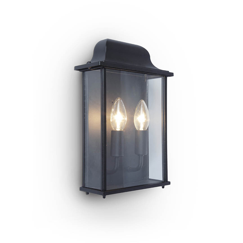 HOLLY IP44 E14 WALL LIGHT IN BLACK