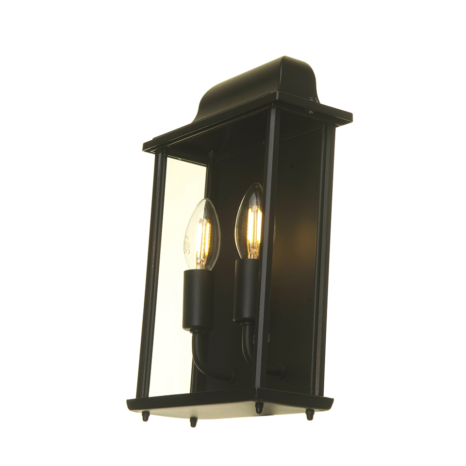 HOLLY IP44 E14 WALL LIGHT IN BLACK