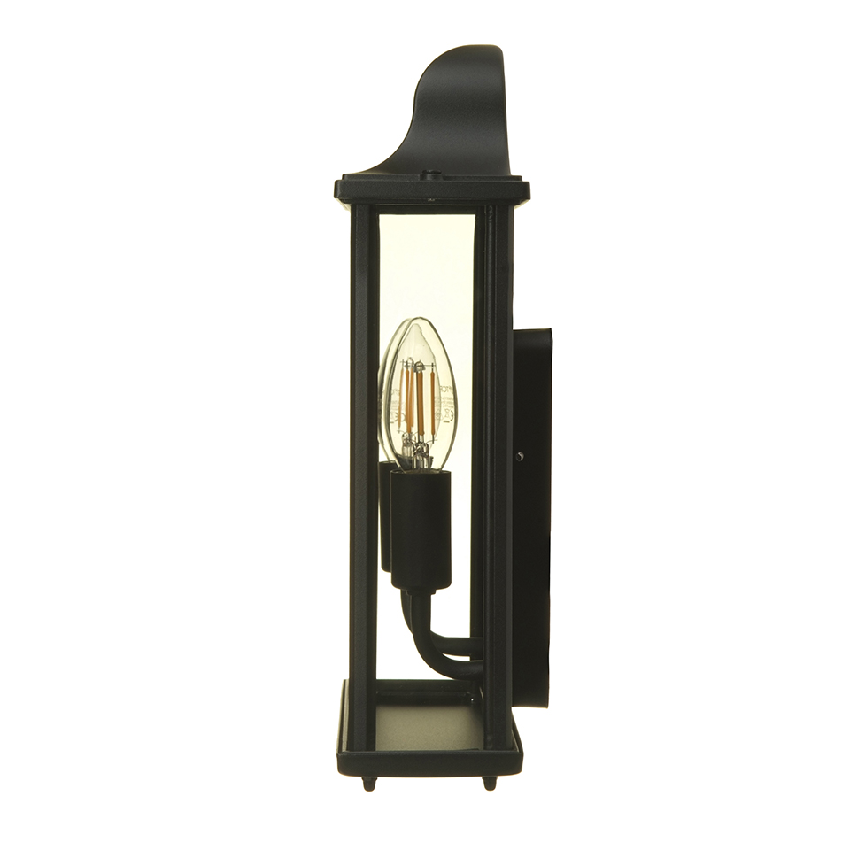 HOLLY IP44 E14 WALL LIGHT IN BLACK