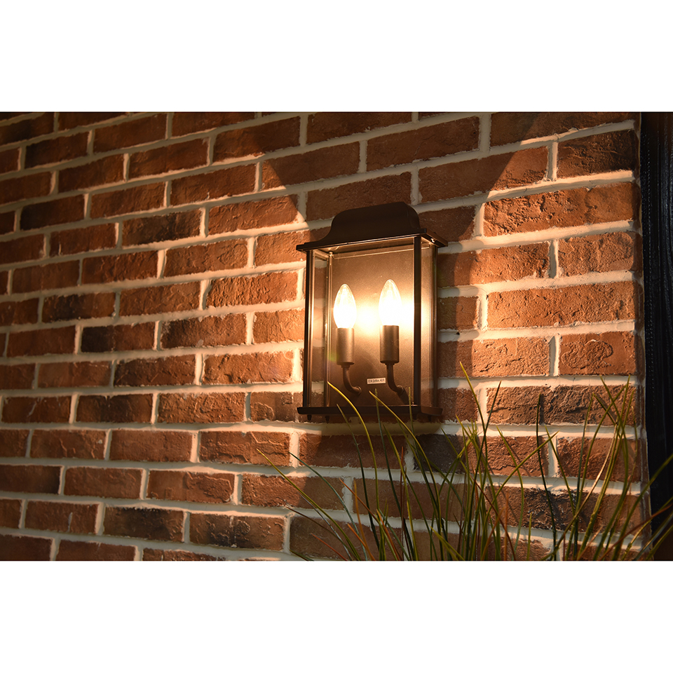 HOLLY IP44 E14 WALL LIGHT IN BLACK