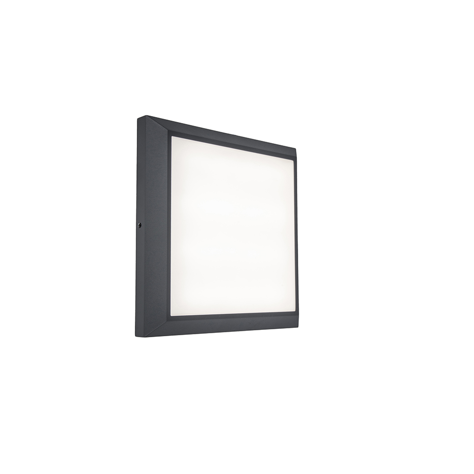 HELENA IP54 INTEGRATED LED WALL LIGHT IN DARK GREY 1500 LUMEN 4000K