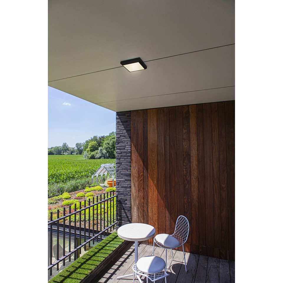 HELENA IP54 INTEGRATED LED WALL LIGHT IN DARK GREY 1500 LUMEN 4000K