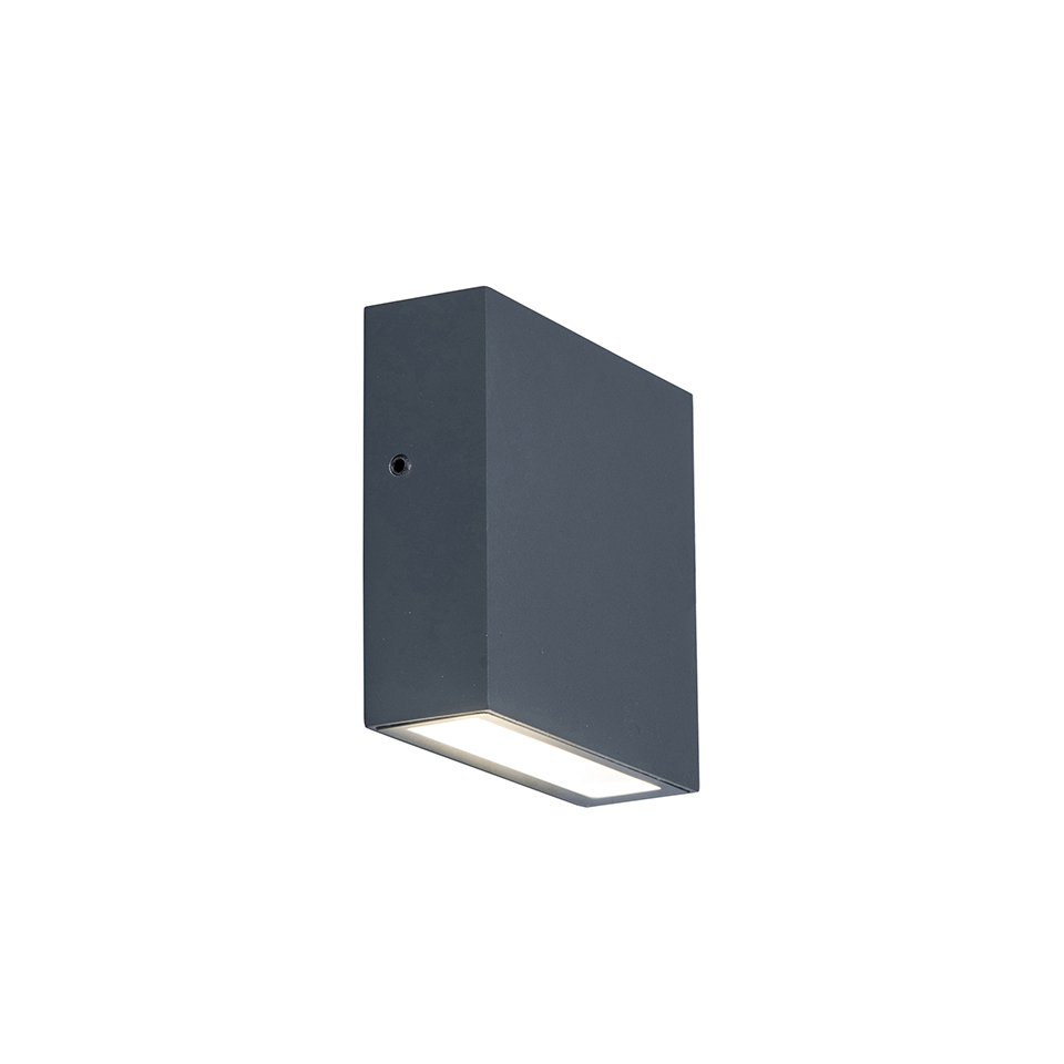 GEMINI XF IP54 INTEGRATED LED WALL LIGHT IN DARK GREY 800 LUMEN 4000K