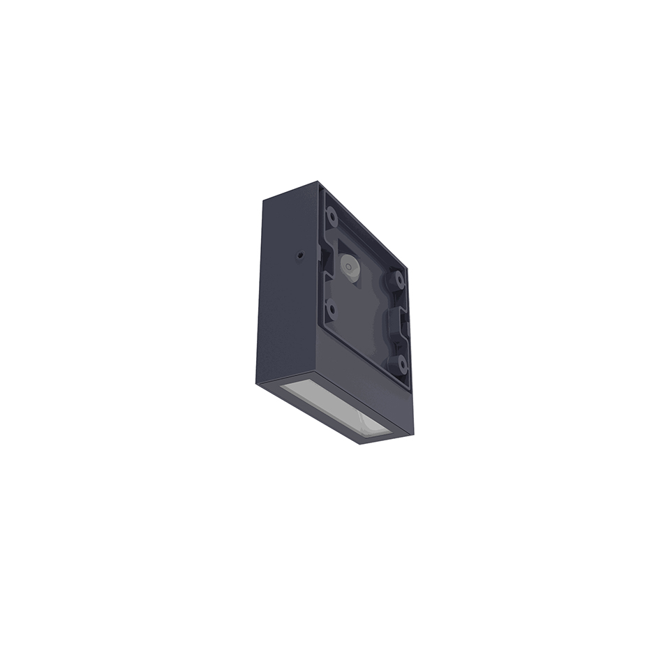 GEMINI XF IP54 INTEGRATED LED WALL LIGHT IN DARK GREY 800 LUMEN 4000K