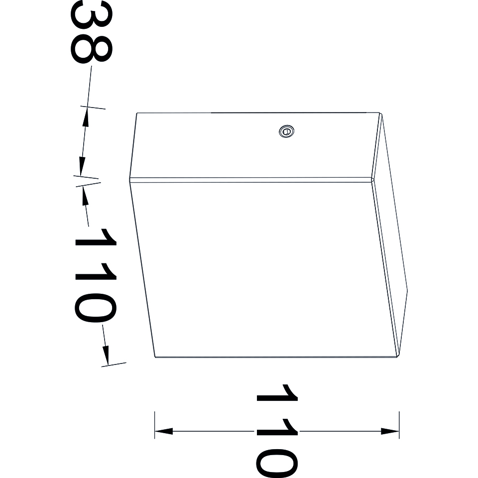GEMINI XF IP54 INTEGRATED LED WALL LIGHT IN MATT BLACK 800 LUMEN 3000K