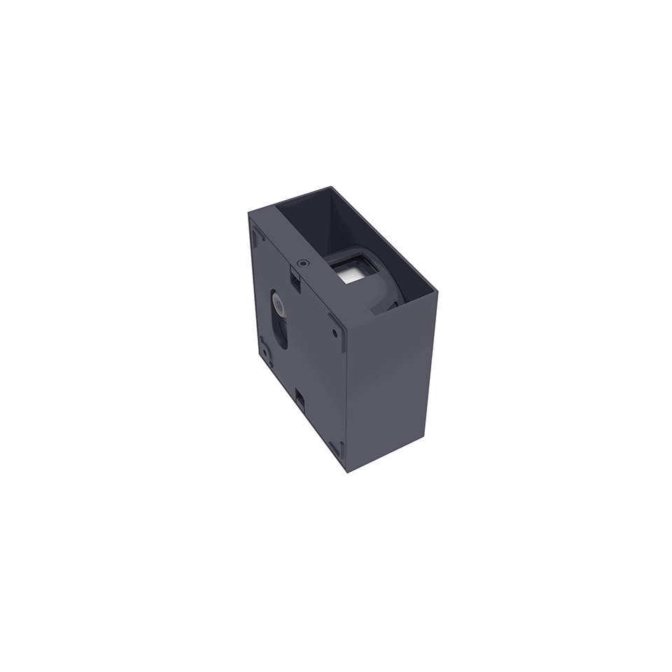 GEMINI BEAMS IP54 INTEGRATED LED WALL LIGHT IN DARK GREY 400 LUMEN 4000K
