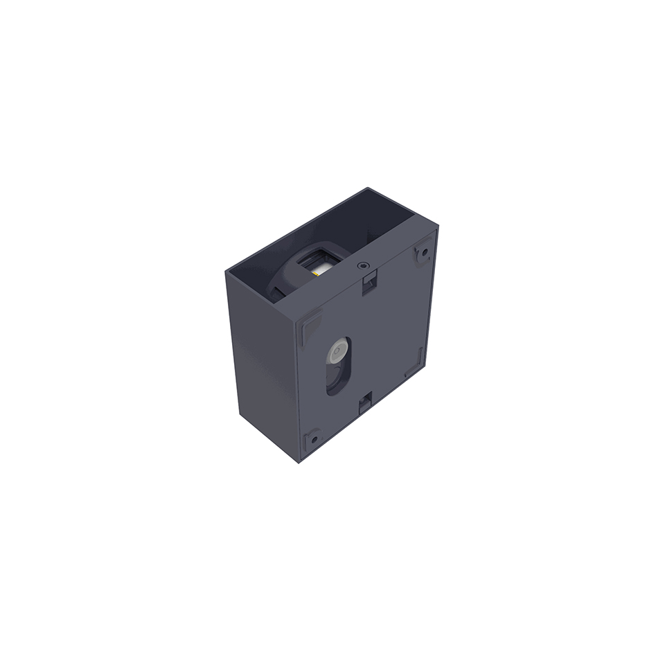 GEMINI BEAMS IP54 INTEGRATED LED WALL LIGHT IN DARK GREY 400 LUMEN 4000K
