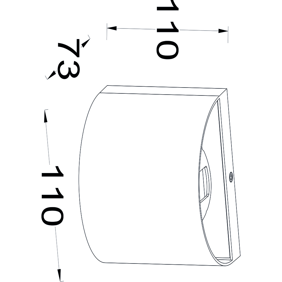GEMINI BEAMS ROUND IP54 INTEGRATED LED WALL LIGHT IN BLACK 400 LUMEN 3000K
