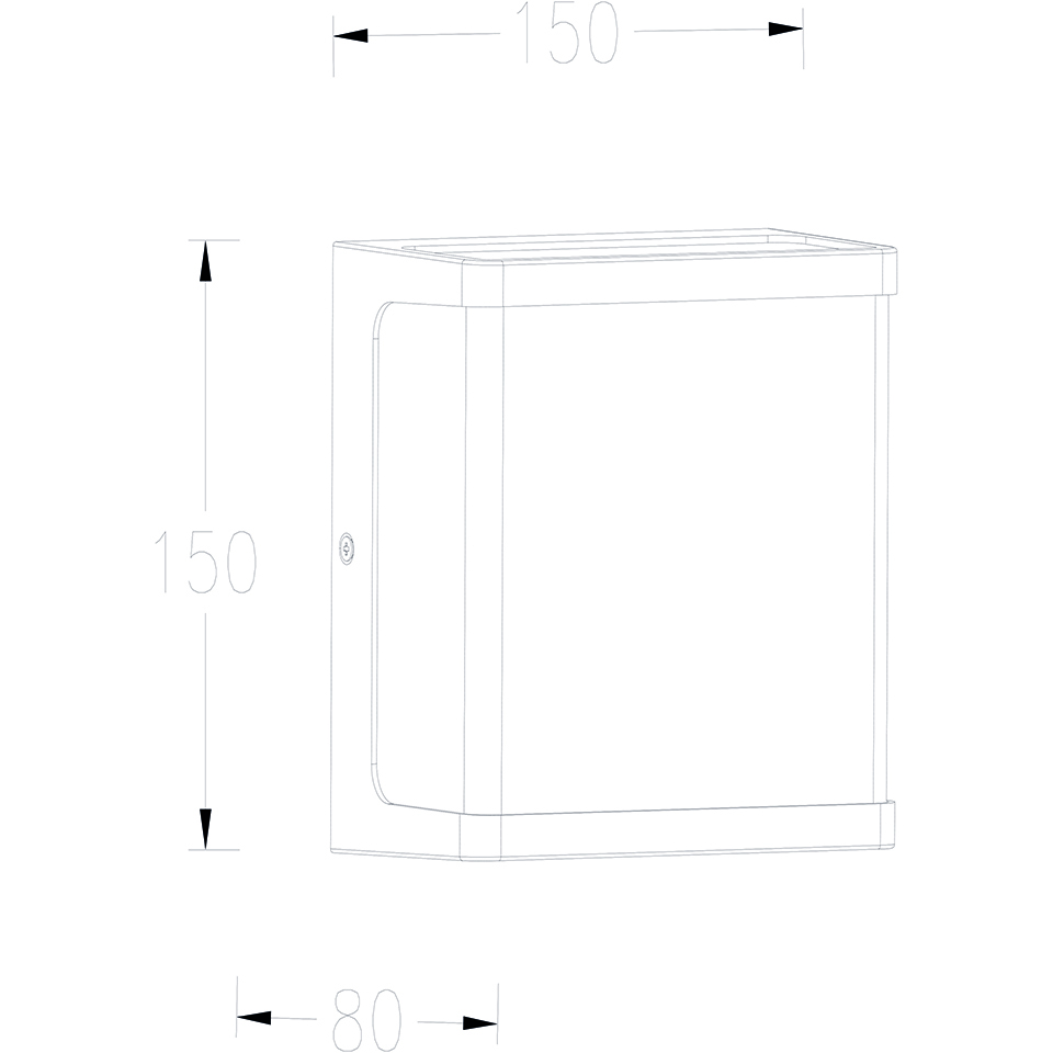 DOBLO LED LOW PROFILE WALL LIGHT 4K 1500LM 19.1W