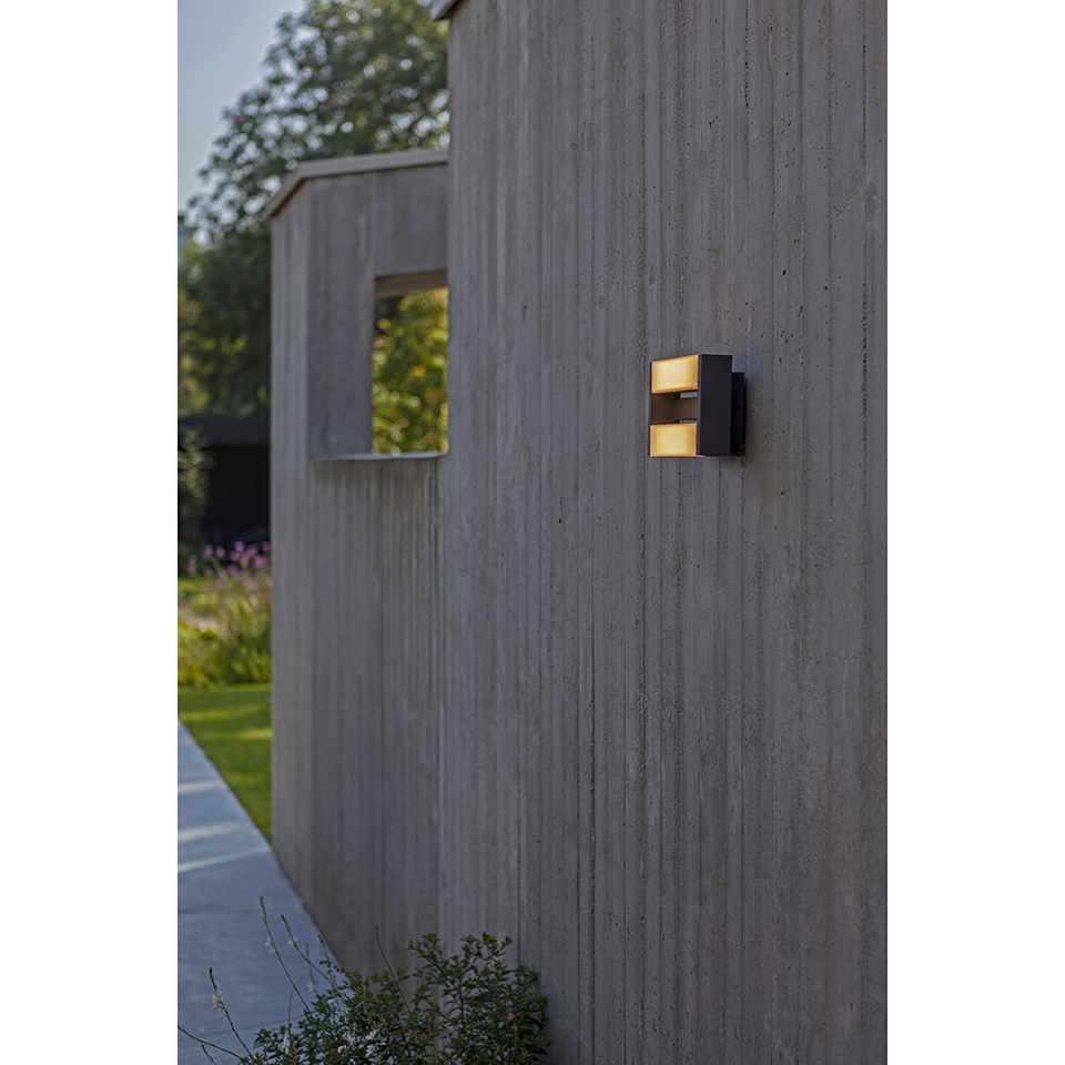 CONROY OUTDOOR LED WALL LIGHT DARK GREY