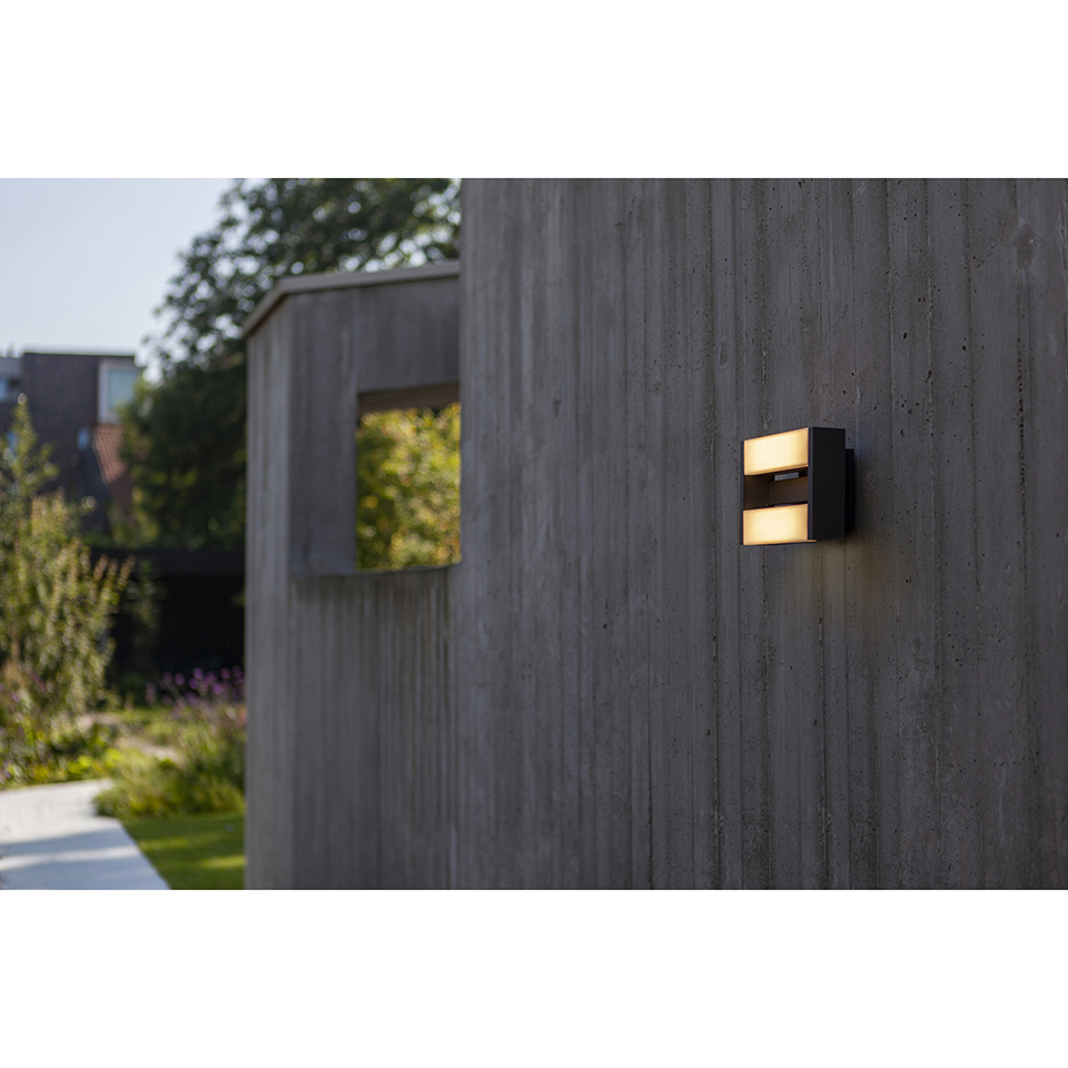 CONROY OUTDOOR LED WALL LIGHT DARK GREY