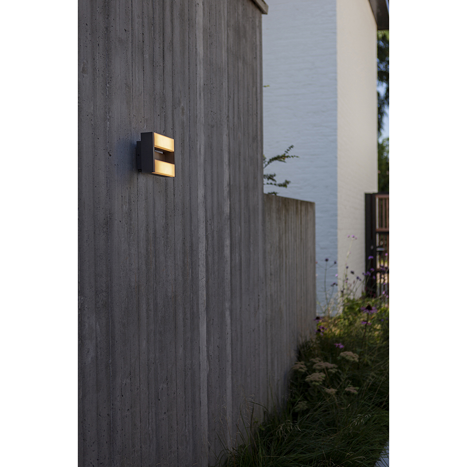 CONROY OUTDOOR LED WALL LIGHT DARK GREY