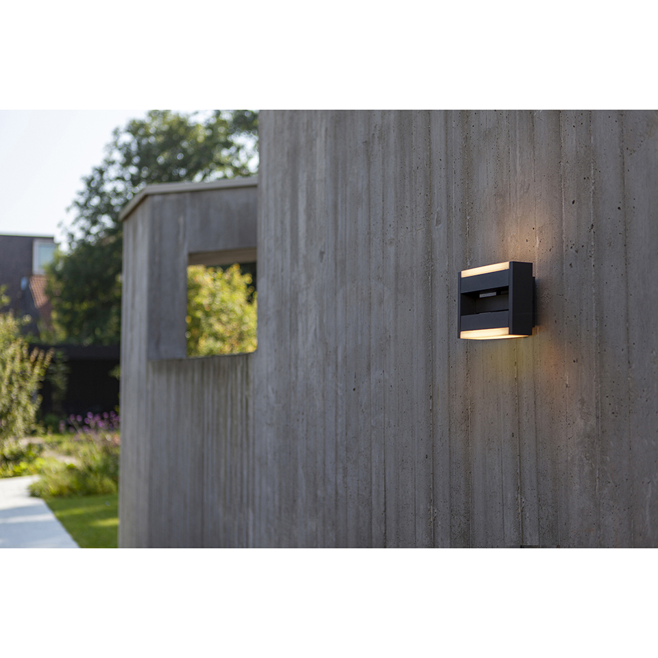 CONROY OUTDOOR LED WALL LIGHT DARK GREY
