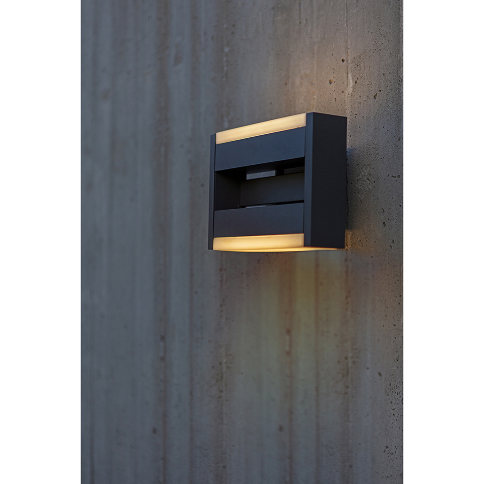CONROY OUTDOOR LED WALL LIGHT DARK GREY