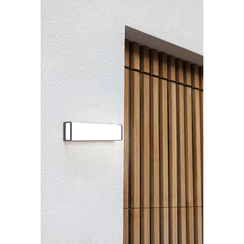 DOBLO OUTDOOR LED WALL LIGHT LONG DARK GREY