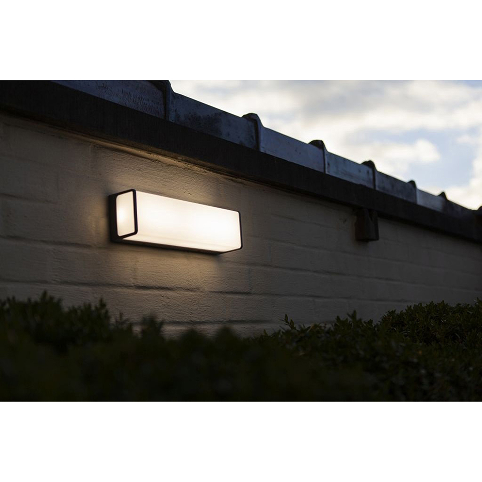 DOBLO OUTDOOR LED WALL LIGHT LONG DARK GREY