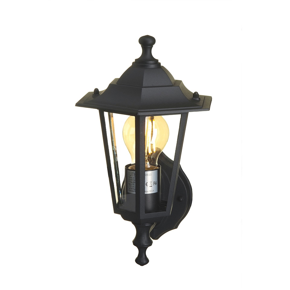 CORNICHE IP44 E27 WALL LIGHT IN BLACK