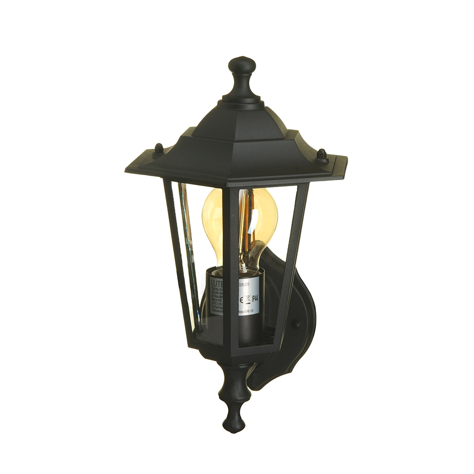 CORNICHE IP44 E27 WALL LIGHT IN BLACK