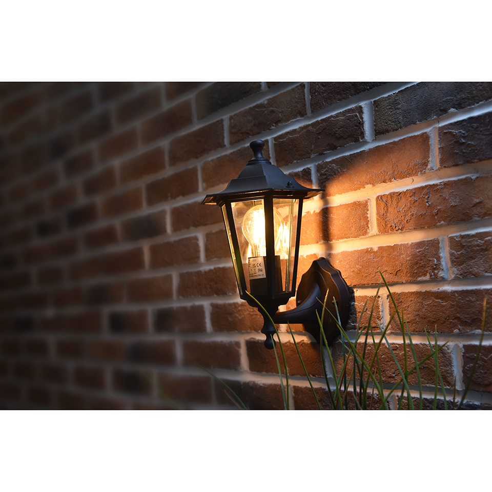 CORNICHE IP44 E27 WALL LIGHT IN BLACK