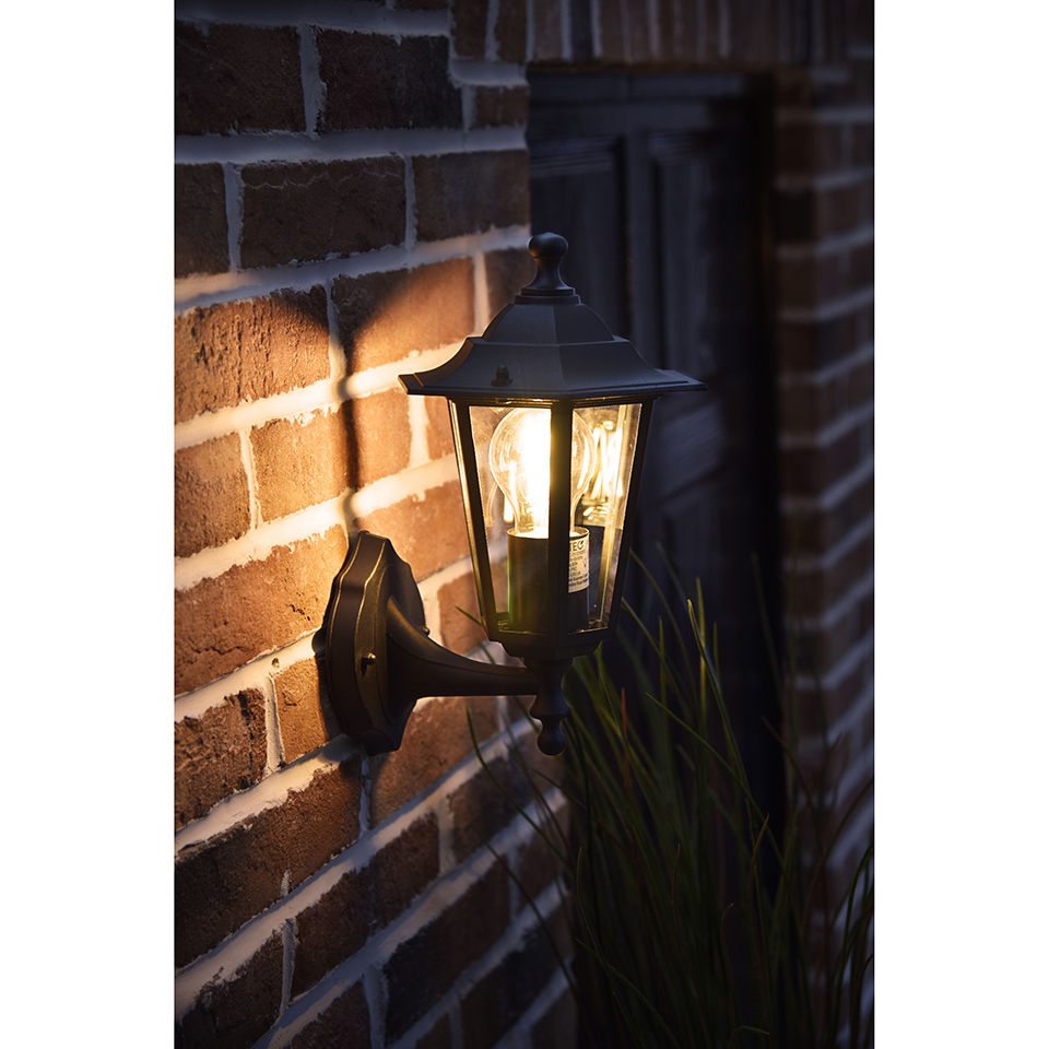 CORNICHE IP44 E27 WALL LIGHT IN BLACK