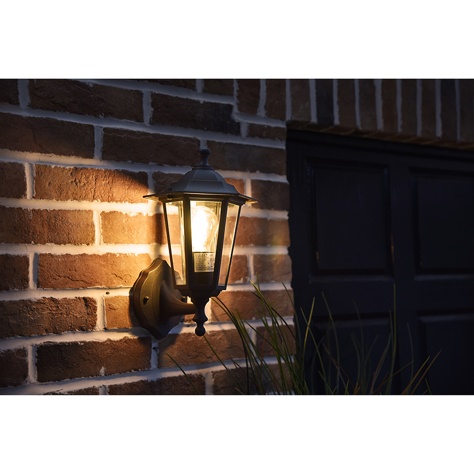 CORNICHE IP44 E27 WALL LIGHT IN BLACK